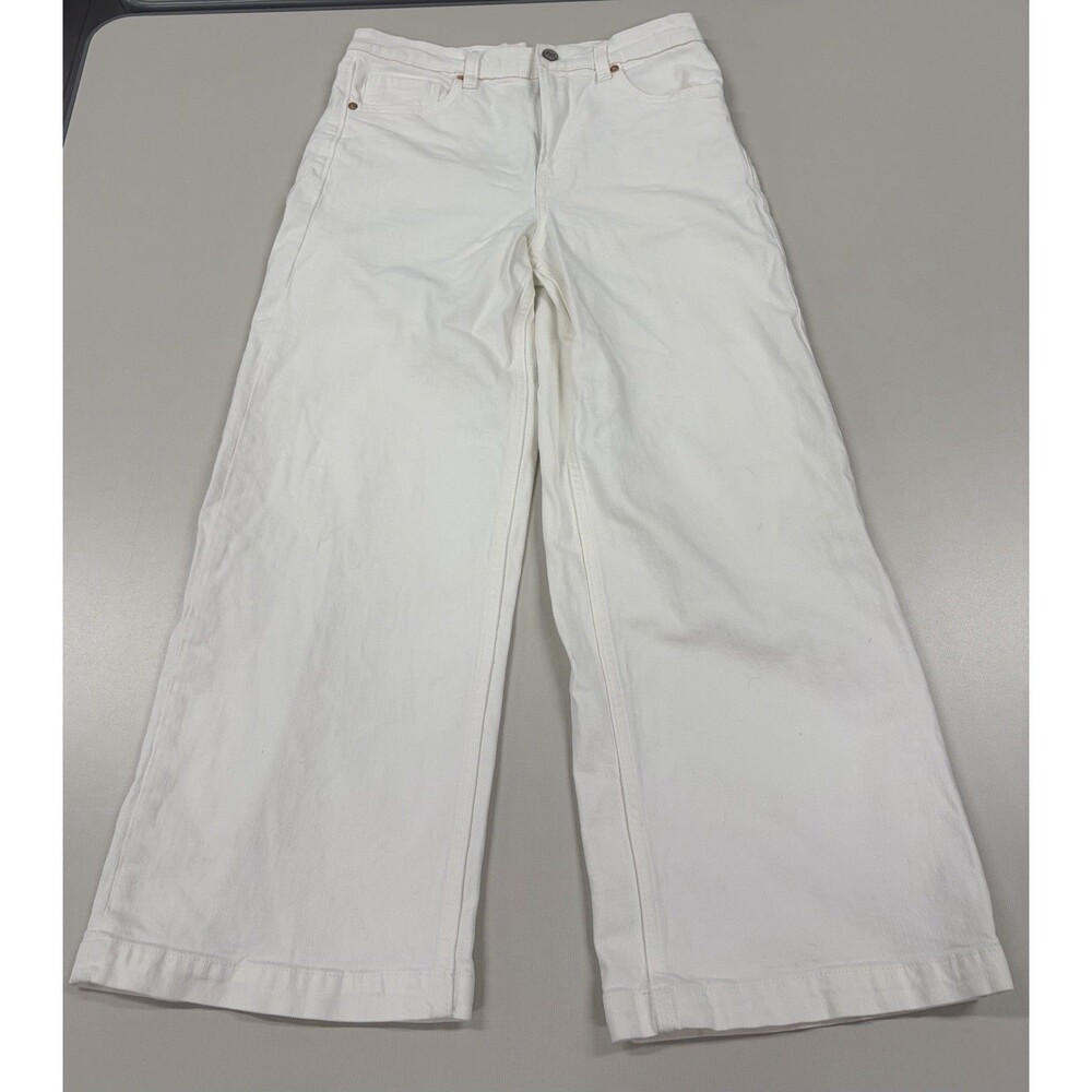 Women's Gap White High Rise Stride Ankle, Size 8
